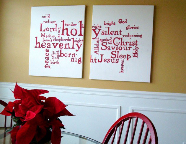 DIY Christmas Wall Art Ideas Thewowdecor (2)