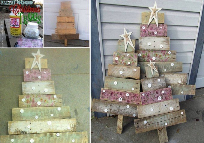 DIY Wood Pallet Christmas Trees Thewowdecor