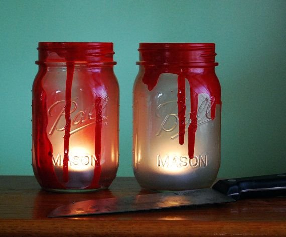 Halloween Mason Jar Candle Set