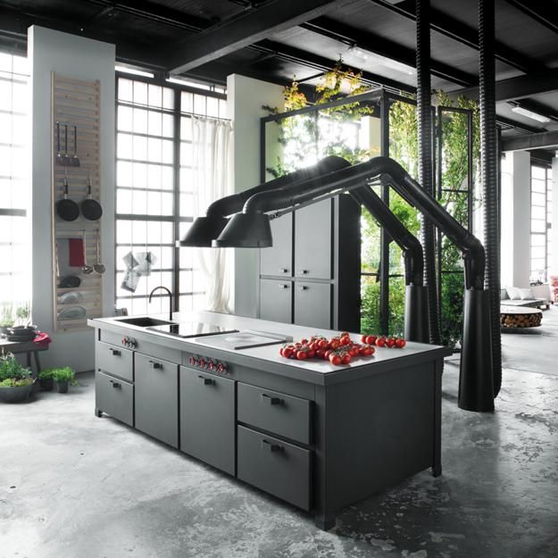 Industrial Style Loft Kitchen