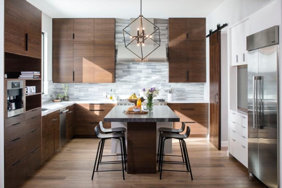 L Shaped Kitchen With Island As Dining Table