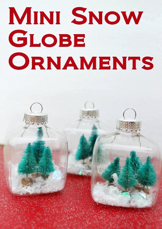 Mini Snow Globe Christmas Ornaments Thewowdecor