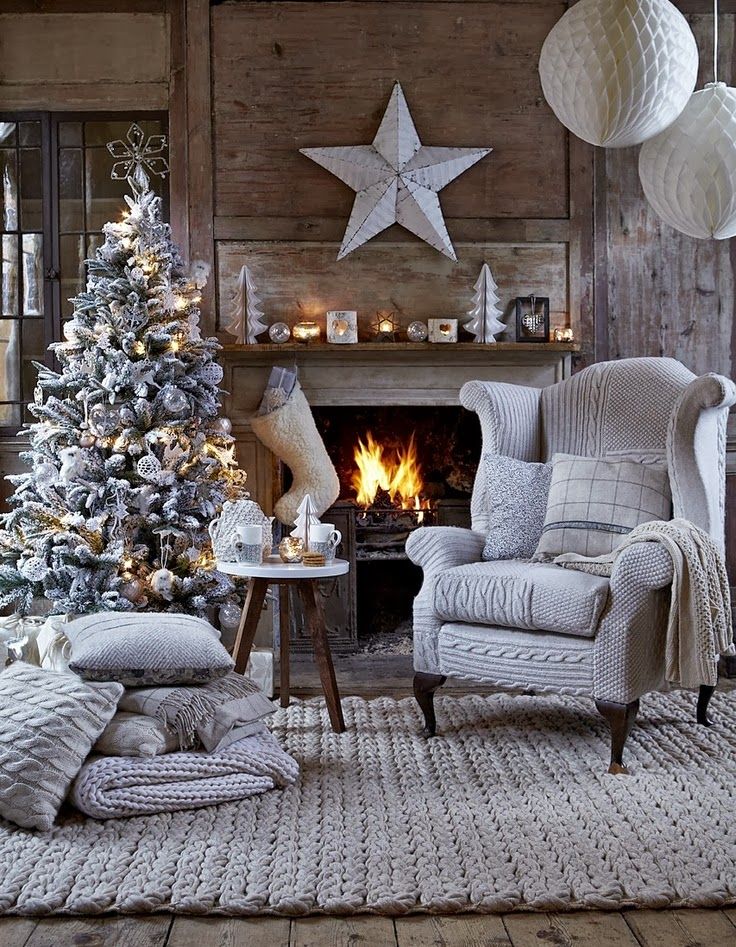 White Christmas Living Room