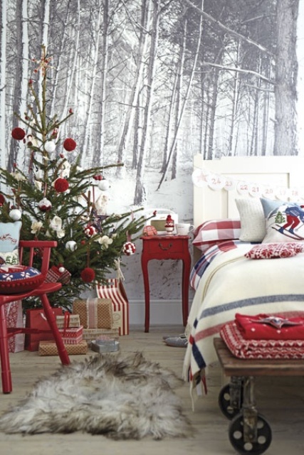 Christmas Bedroom Decor Ideas thewowdecor (11)