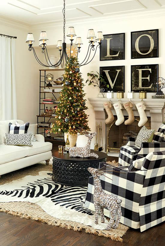 Christmas Living Room Decor Ideas thewowdecor (12)