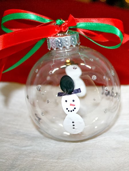 Homemade Snowman Christmas Ornament
