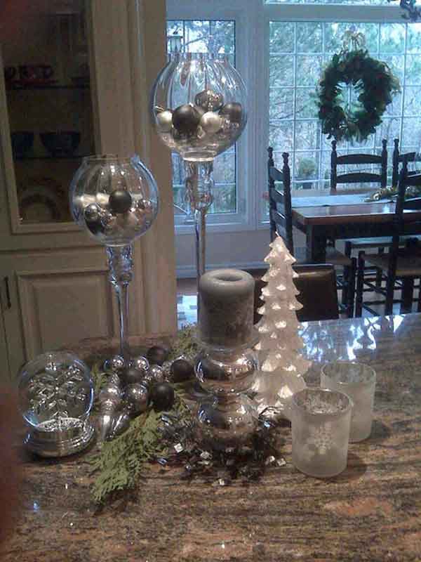 Kitchen Island Christmas Decorating Ideas