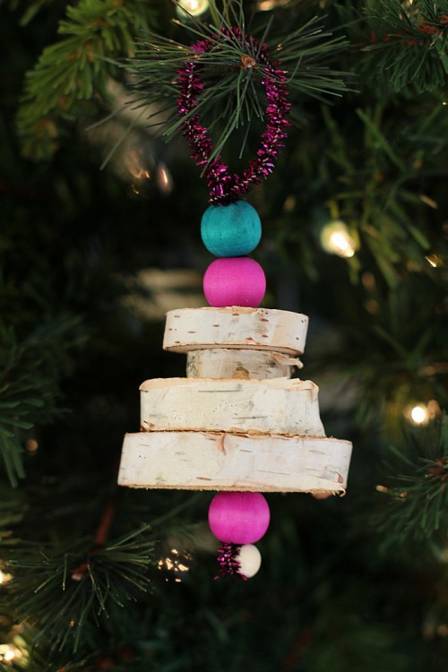 Wood Christmas Tree Ornaments