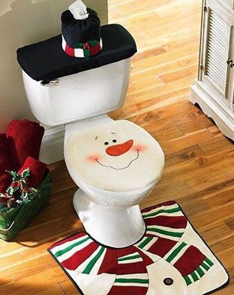 Christmas Bathroom Decorations Sets