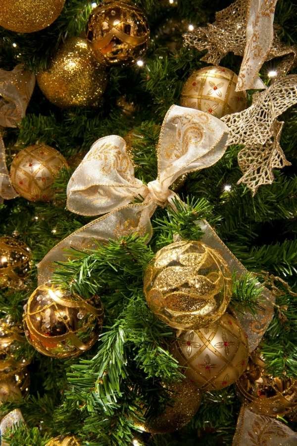Gold Christmas Tree Decoration Ribbon