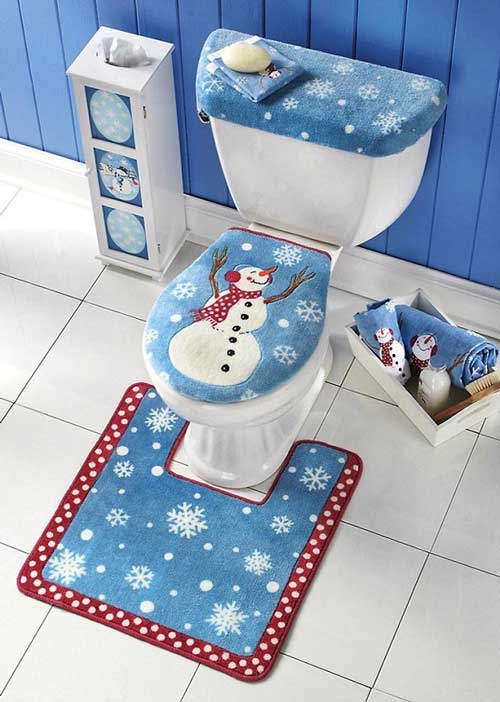 Snowman Toilet Seat Cover