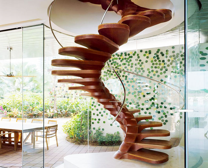 Wooden Spiral Staircase (1)