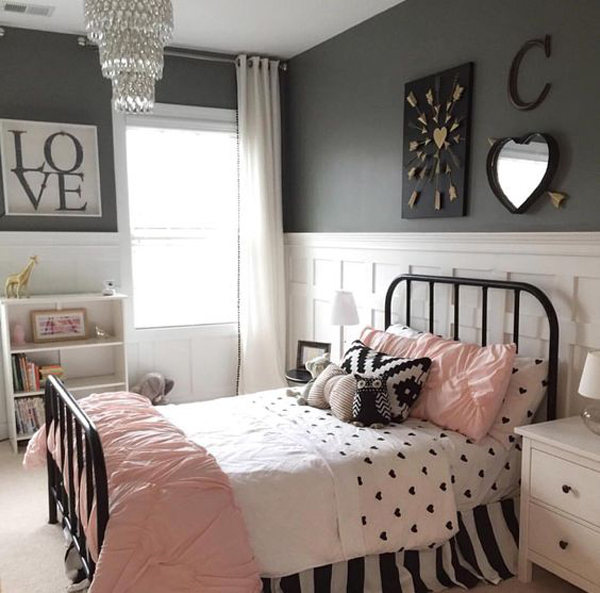Black And White Bedroom For Teen Girls
