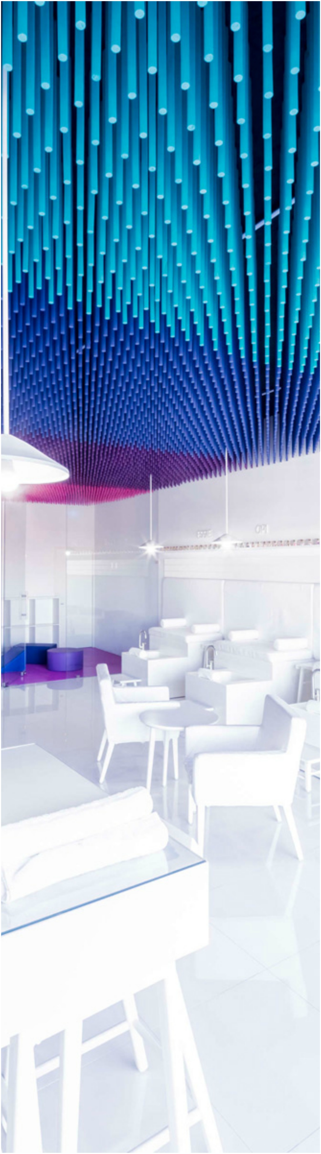 Color Blocked Sticks Ceiling Thewowdecor