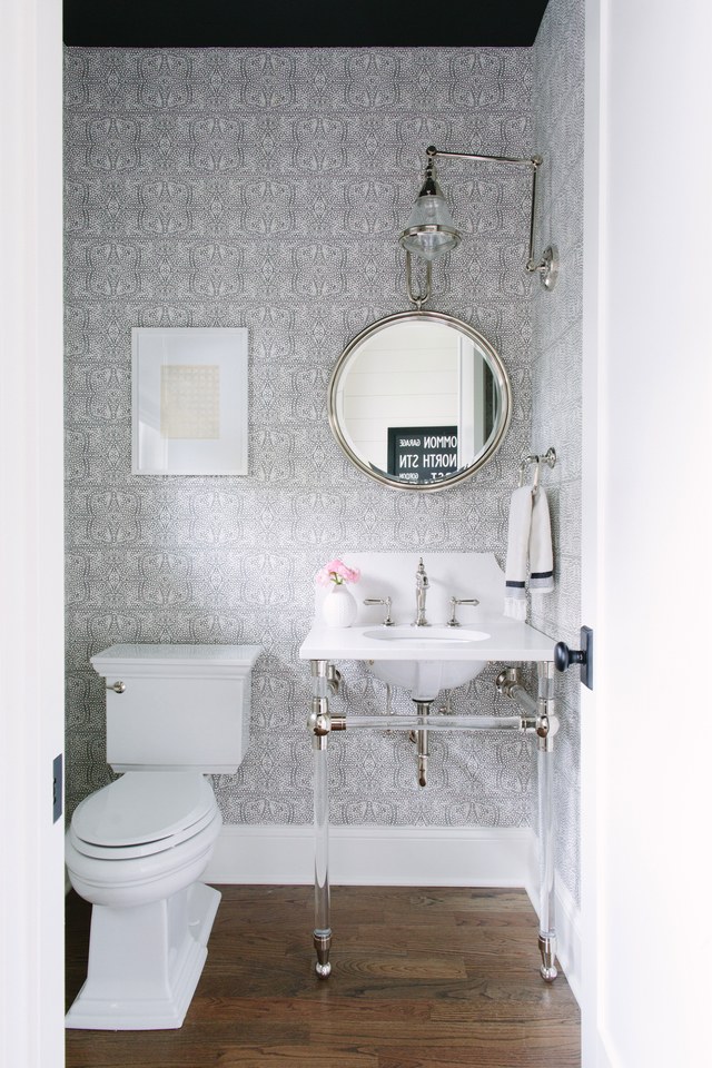 silver-printed-contemporary-powder-room