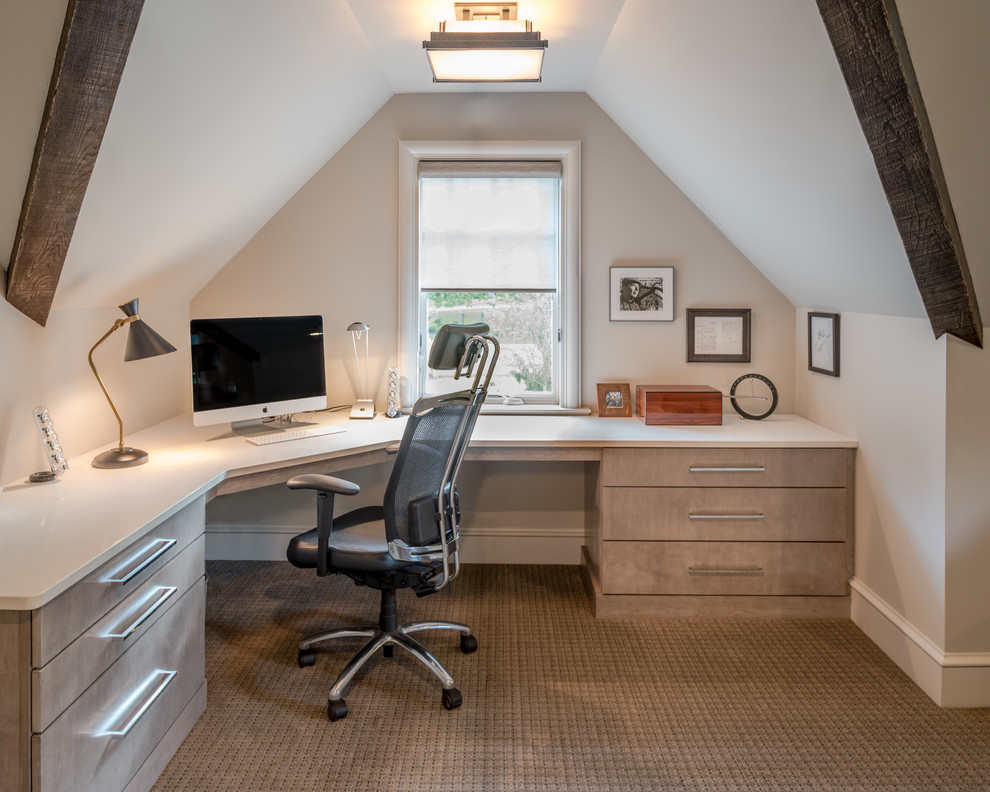 Rustic Style Attic Office Design Thewowdecor