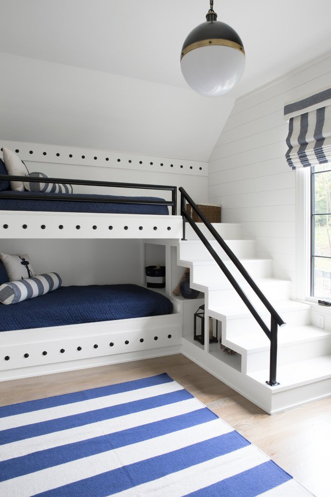 Transitional Bedroom With Stairs Thewowdecor