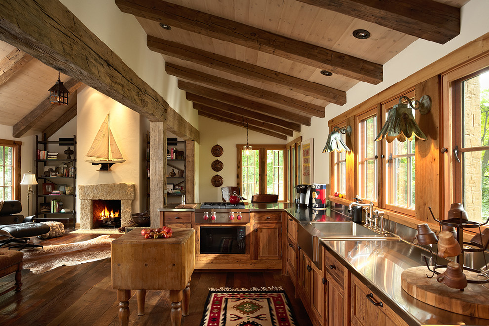 Rustic Stainless Steel Kitchen