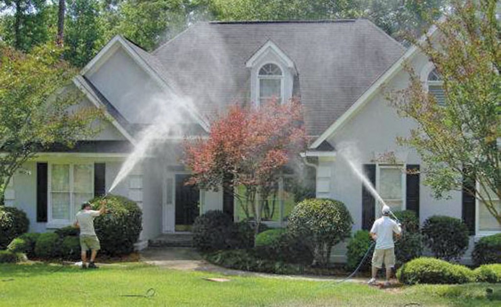 Pressure Wash the Exterior and Touch-Up Paint
