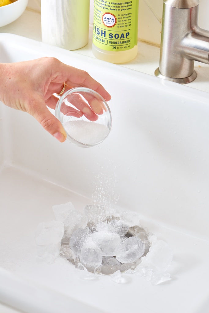 Clean Your Garbage Disposal With Ice