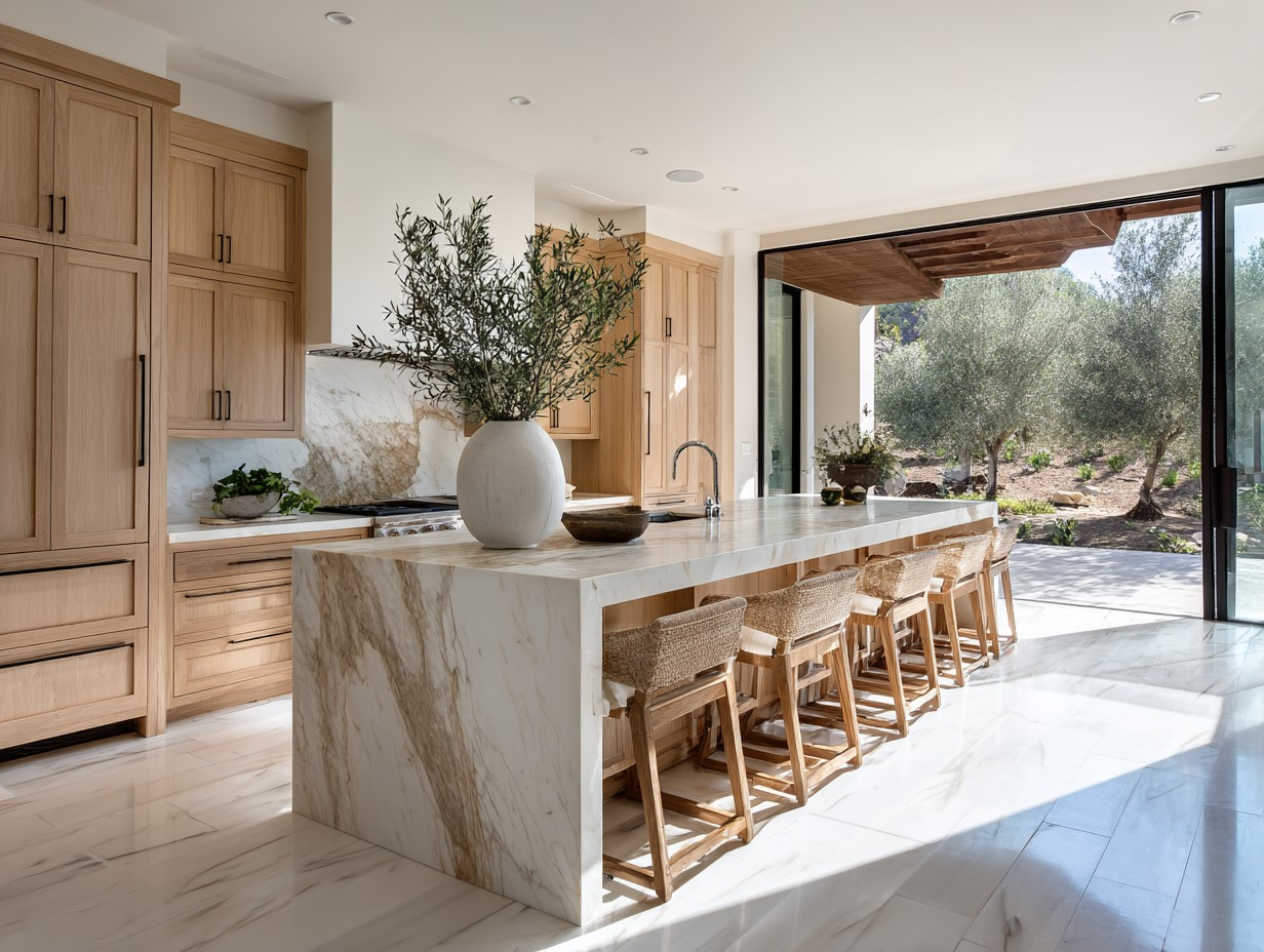 Natural Wood Kitchen Cabinets
